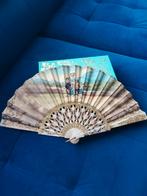 Oude Spaanse vintage waaier hand beschilderd, Ophalen of Verzenden, Dames, Waaier