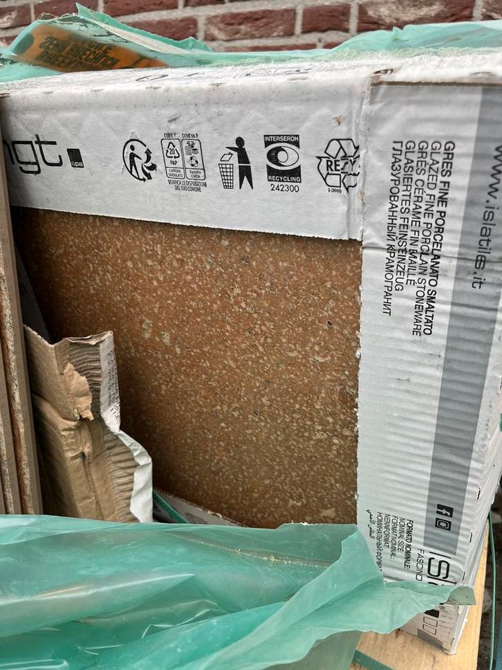 Pomposa Ambra terracotta keramische tegels 40x40 nieuw!, Doe-het-zelf en Verbouw, Tegels, Zo goed als nieuw, Vloertegels, Keramiek