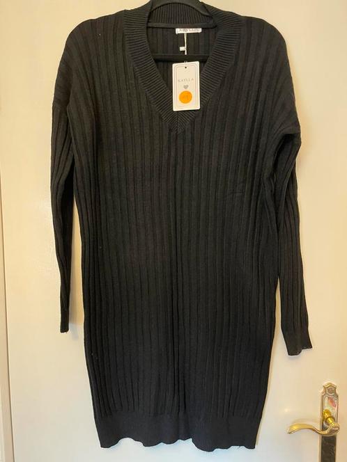 Nieuwe! Prachtig Stoere zwart gebreid jurk kaartje er aan!, Kleding | Dames, Jurken, Nieuw, Maat 42/44 (L), Zwart, Boven de knie