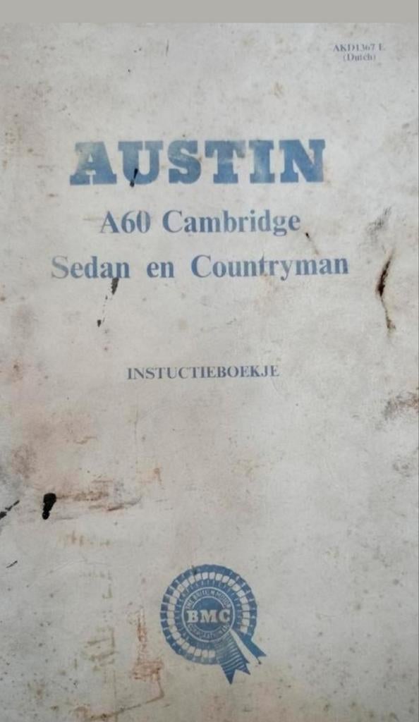 AUSTIN A60 CAMBRIDGE 1964 HANDLEIDING nederlandstalig, Ophalen of Verzenden