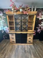 Mangohouten Buffetkast, Ophalen, 150 tot 200 cm, Zo goed als nieuw, 25 tot 50 cm