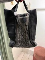 Stefanel tas zwart grijs wol, Ophalen of Verzenden, Zo goed als nieuw, Zwart, Shopper