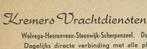 WOLVEGA KREMERS VRACHTD 1955, Ophalen of Verzenden, Gebruikt, Overige typen