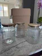 3 grote glazen potten van Action, Ophalen of Verzenden, Nieuw