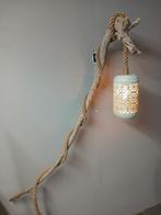 Landelijke wandlamp van drijfhout boomstronk, Huis en Inrichting, Ophalen of Verzenden, Nieuw, Hout, Stoer sober robuust landelijk