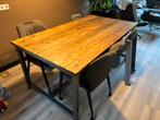 Eettafel gerecycled teak (B180xD100xH78cm), Ophalen, Gebruikt, 50 tot 100 cm, Vijf personen of meer
