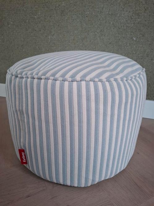 Fatboy Point Terry - poef badstof blauw wit - nieuw, Huis en Inrichting, Banken | Voetenbanken en Poefen, Nieuw, Minder dan 50 cm