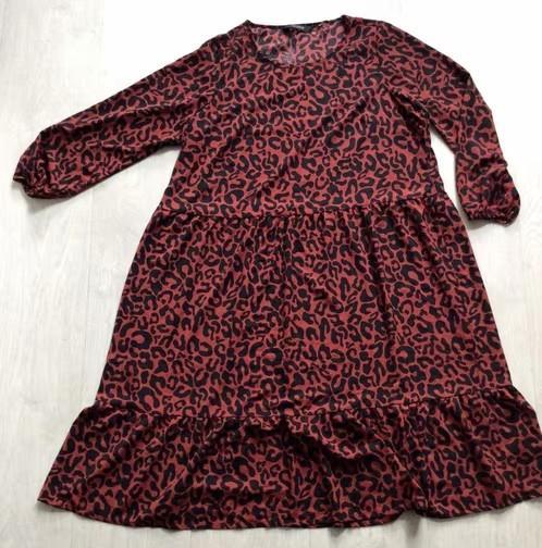 Lange jurk maat 52 rood / zwart van Anytime, Kleding | Dames, Grote Maten, Zo goed als nieuw, Jurk, Rood, Ophalen of Verzenden