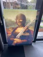 Mona Lisa met geweer/bivakmuts. Plexiglas, Antiek en Kunst, Ophalen