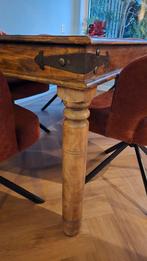 Rustieke Houten Eetkamertafel met Lade, Huis en Inrichting, Tafels | Eettafels, Ophalen, Gebruikt, Rustiek, 50 tot 100 cm