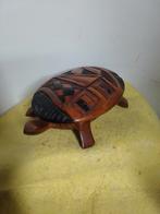 8431) mooie grote houten deksel  schilpad  lang  25cm, Antiek en Kunst, Ophalen of Verzenden