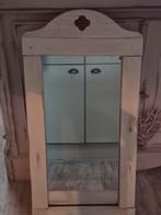 Brocante houten spiegel, Ophalen of Verzenden