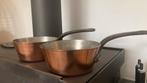 2 Falk dikwandige koperen pannen, Huis en Inrichting, Keuken | Potten en Pannen, Ophalen of Verzenden, Zo goed als nieuw, Overige materialen