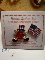 Herman Goelitz Pin - Amerikaans Thema, Ophalen of Verzenden, Zo goed als nieuw, Figuurtje, Speldje of Pin