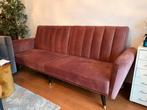 Roze velvet slaapbank, Ophalen, Minder dan 75 cm, 150 tot 200 cm, Driepersoons