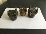 3 Brass brons koperen sluitgewichten in goede staat, Ophalen of Verzenden