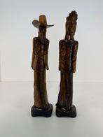 Set van 2 Chinese Beenbeeldjes – Handgesneden - ca 1950, Ophalen of Verzenden