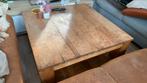 Salon tafel massief hout 100 x 100 cm, Huis en Inrichting, Tafels | Salontafels, Ophalen, Zo goed als nieuw, Rechthoekig, Minder dan 50 cm