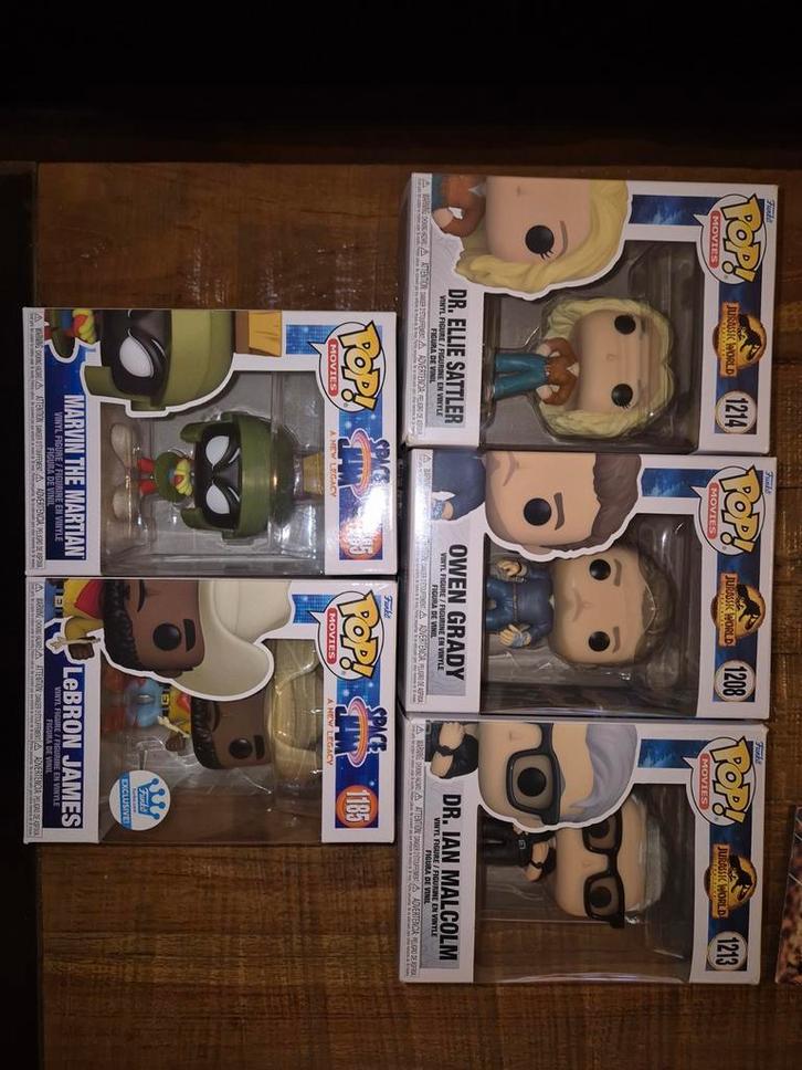 5 Funko Pop! Figuren - Space Jam & Jurassic World, Verzamelen, Poppetjes en Figuurtjes, Ophalen of Verzenden