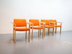 Set van 4 vintage stoelen Deens design, Huis en Inrichting, Hout, Gebruikt, Overige kleuren, Ophalen of Verzenden