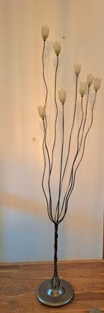 vloerlamp met 8 kelk lampjes op metalen stangen, Ophalen, Zo goed als nieuw, Glas, 150 tot 200 cm