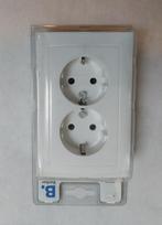 Berker S1 inbouw dubbel stopcontact randaarde wit NIEUW, Ophalen of Verzenden, Nieuw, Stopcontact