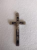 Antieke Crucifix hanger 9.5 cm, Verzamelen, Religie, Ophalen of Verzenden, Gebruikt, Sieraad, Christendom | Katholiek