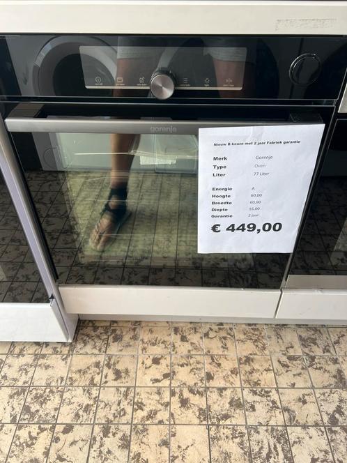 Inbouw oven gorenje zwart 77 liter nieuw, Witgoed en Apparatuur, Ovens, Nieuw, Inbouw, Oven, 45 tot 60 cm, 45 tot 60 cm, Hete lucht