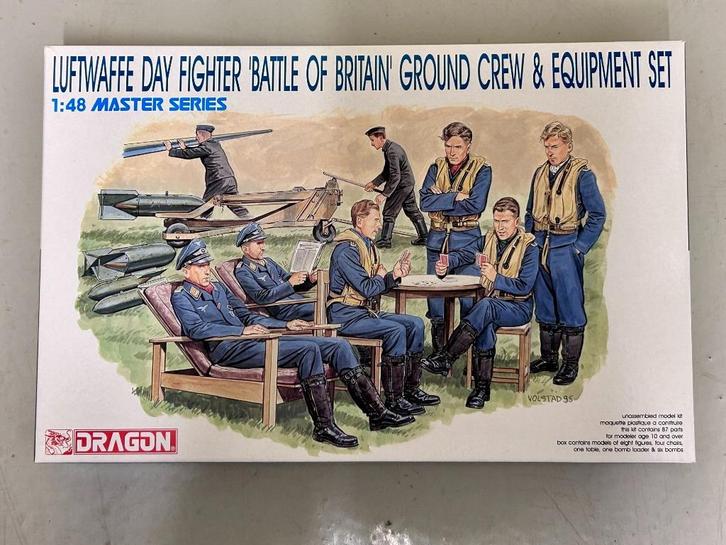 Dragon 5532 Luftwaffe Grondpersoneel + Uitrusting (1:48), Hobby en Vrije tijd, Modelbouw | Figuren en Diorama's, Nieuw, Figuur of Figuren