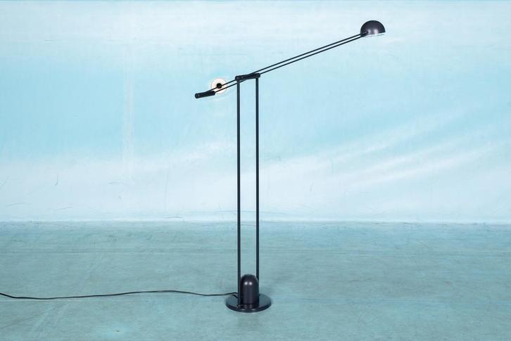 Postmodern vloerlamp jaren 80 Philips, Huis en Inrichting, Lampen | Vloerlampen, Gebruikt, Glas, Metaal, Overige materialen, Ophalen of Verzenden