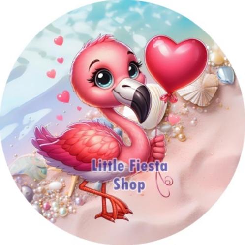 LF5837 icing frosting flamingo 20cm eetbare taart print, Hobby en Vrije tijd, Taarten en Cupcakes maken, Nieuw, Versiering, Taarten