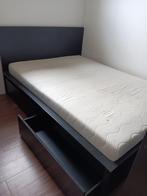 Ikea Malm bed 140x200, Strak modern, 140 cm, Zo goed als nieuw, Hout