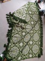 Vintage Kleed met Groene Franjes, Gebruikt, 100 tot 150 cm, Vintage, Ophalen of Verzenden