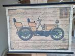 Vintage Auto Wandplaat - Toffe Decoratie!, Gebruikt, Ophalen of Verzenden, Print, 75 tot 100 cm