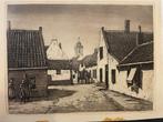 Katwijk aan Zee - Baljumstraat ca. 1890 - Karel Kok - Ets, Antiek en Kunst, Ophalen of Verzenden