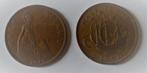 1929 +1942   2 x een Halve penny Verenigd Koninkrijk, Ophalen of Verzenden, Overige landen, Losse munt