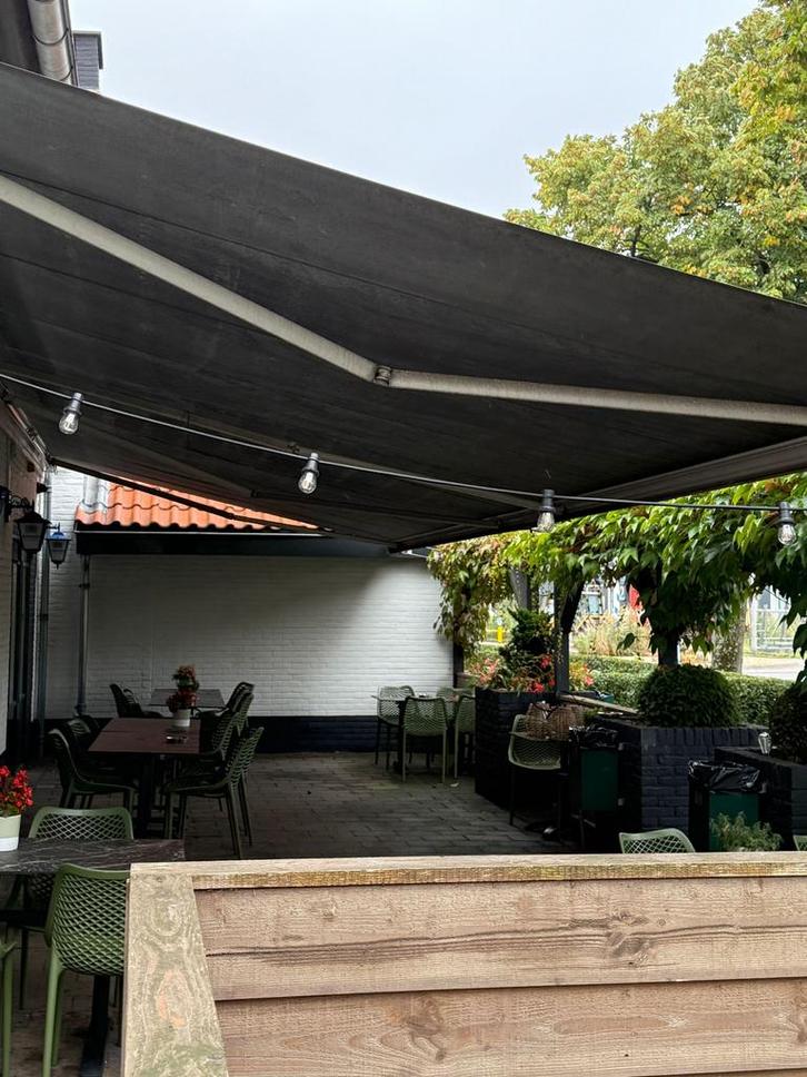Terras Zonnescherm - Knikarmscherm, Tuin en Terras, Zonneschermen, Gebruikt, Knikarmscherm, 150 tot 300 cm, 450 cm of meer, Elektrisch