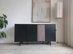 Mooi dressoir hout/zwart - 150cm | zeer goede staat!, Ophalen, 100 tot 150 cm, Zo goed als nieuw, 25 tot 50 cm
