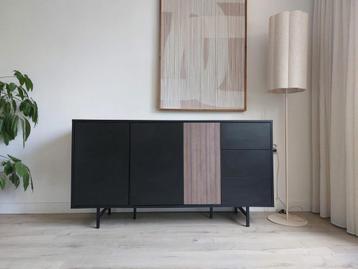 Mooi dressoir hout/zwart - 150cm | zeer goede staat! beschikbaar voor biedingen