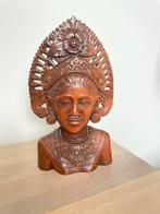 Houten Beeld Balinese Vrouw Houtsnijwerk Kunst, Ophalen