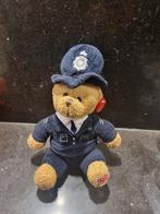 KEEL TOYS ENGLAND Bruine BEER POLITIE BOBBY 25 cm Pluche Knu, Ophalen of Verzenden, Overige figuren, Zo goed als nieuw, Knuffel