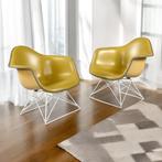 Herman Miller LAR Shell-stoelen met gele Naugahyde-kussens, Twee, Overige kleuren, Ophalen of Verzenden, Mid-Century Modern