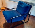 Blauwe Fauteuil Trendhopper - ZGAN, Huis en Inrichting, Fauteuils, Ophalen, Zo goed als nieuw, 75 tot 100 cm, 50 tot 75 cm