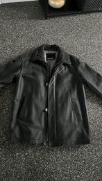 Zwarte leren herenjas, merk Donar, maat 50, Ophalen, Zo goed als nieuw, Maat 48/50 (M), Zwart