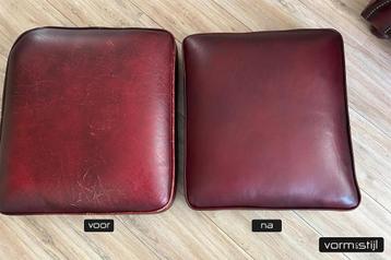 Restauratie/herstoffering leren kussens (oa. Chesterfield) beschikbaar voor biedingen