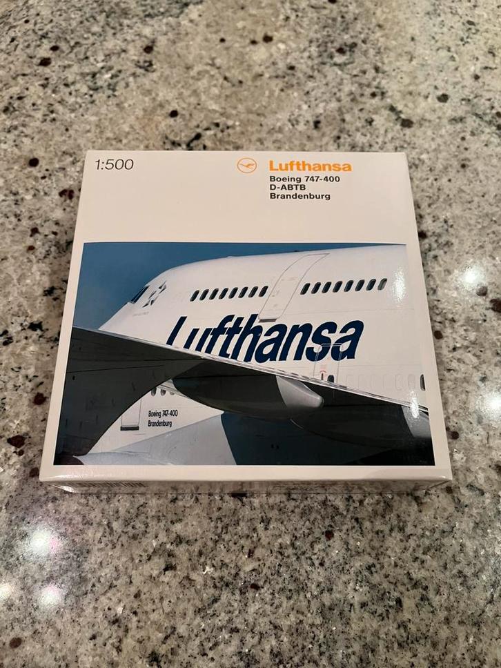 Herpa wings 1/500 Lufthansa 747-400, Verzamelen, Luchtvaart en Vliegtuigspotten, Zo goed als nieuw, Schaalmodel, Ophalen of Verzenden