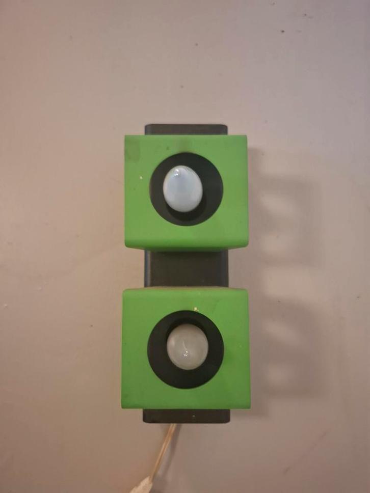 Set van 2 space age wandlampen jaren 70, Huis en Inrichting, Lampen | Spots, Metaal of Aluminium, Ophalen of Verzenden