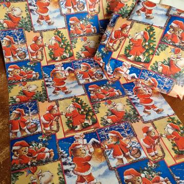 Rol cadeaupapier kerst papier beertjes inpakpapier christmas beschikbaar voor biedingen