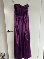Paarse strapless galajurk, maat L, Maat 38/40 (M), Galajurk, Paars, Ophalen of Verzenden