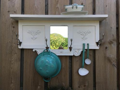 Antieke kapstok wit, Huis en Inrichting, Woonaccessoires | Kapstokken, Gebruikt, Wandkapstok, Minder dan 100 cm, Hout, Ophalen